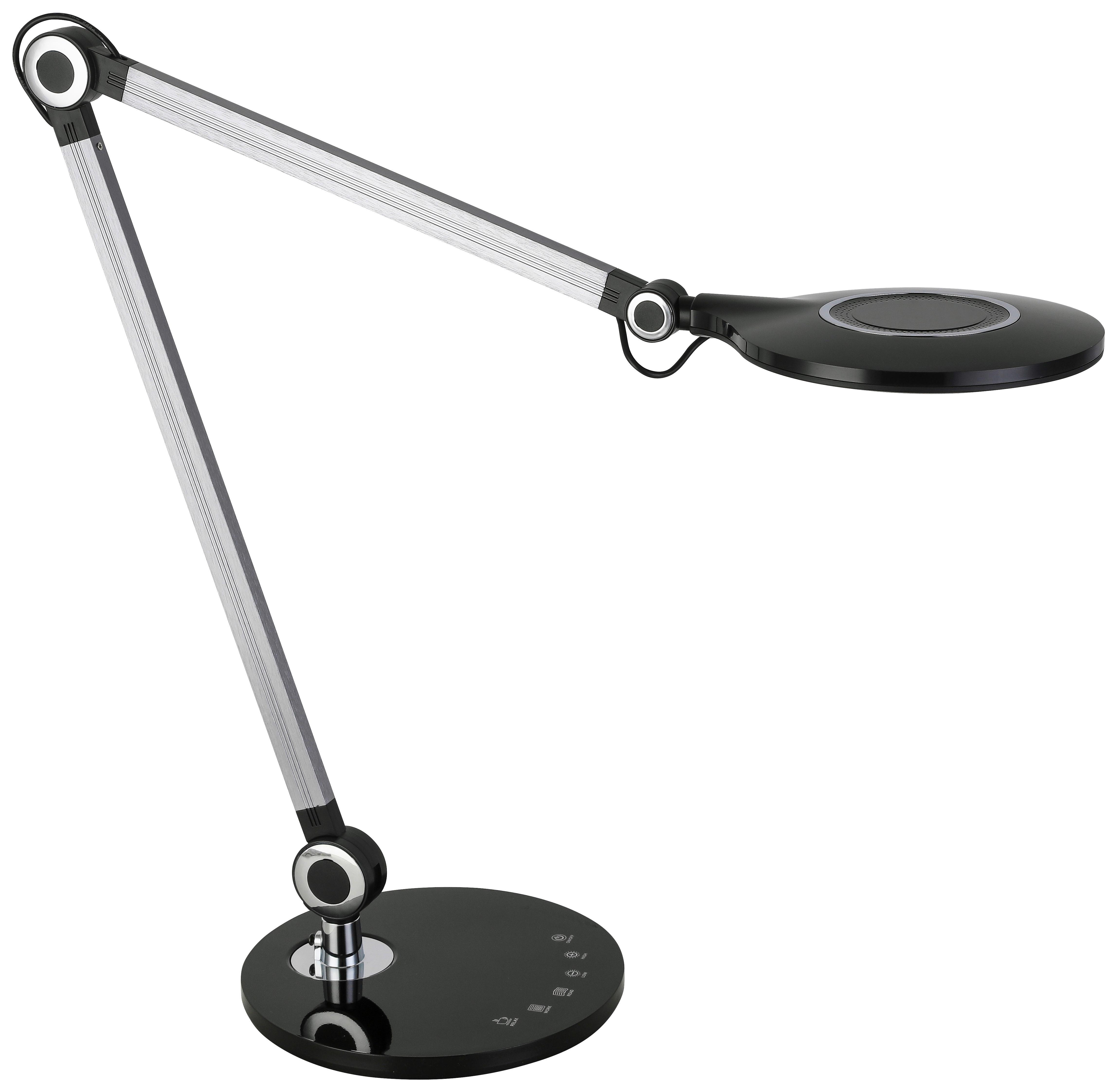 LED lampa na psací stůl Eda, včet. LED 9W - šedá/černá, Moderní, kov/plast (20/80cm) - Mömax