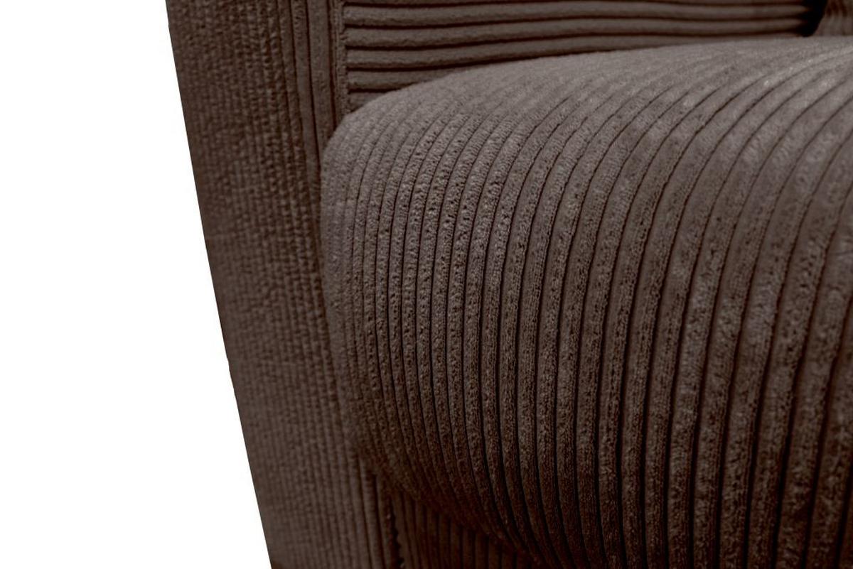 Rohová sedačka ALEX, obojstranná, tm.sivý menčester - čierna/tmavosivá, Modern, textil (265/170cm)