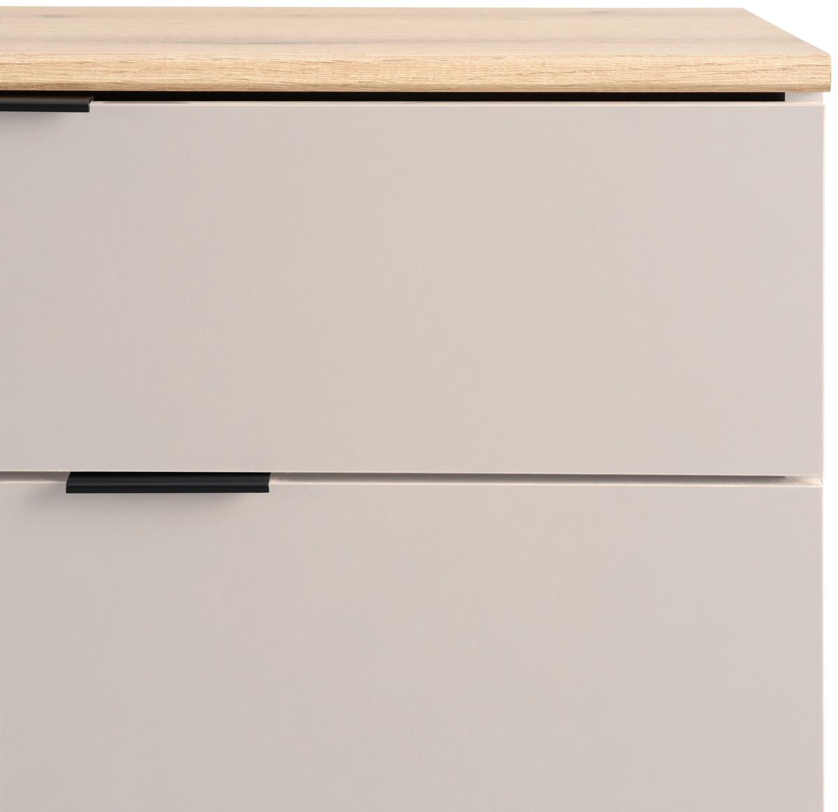 Kommode Clever Eiche Dekor/Kaschmir B: 70cm - Kaschmir/Eichefarben, MODERN, Holzwerkstoff (70/92/38cm)