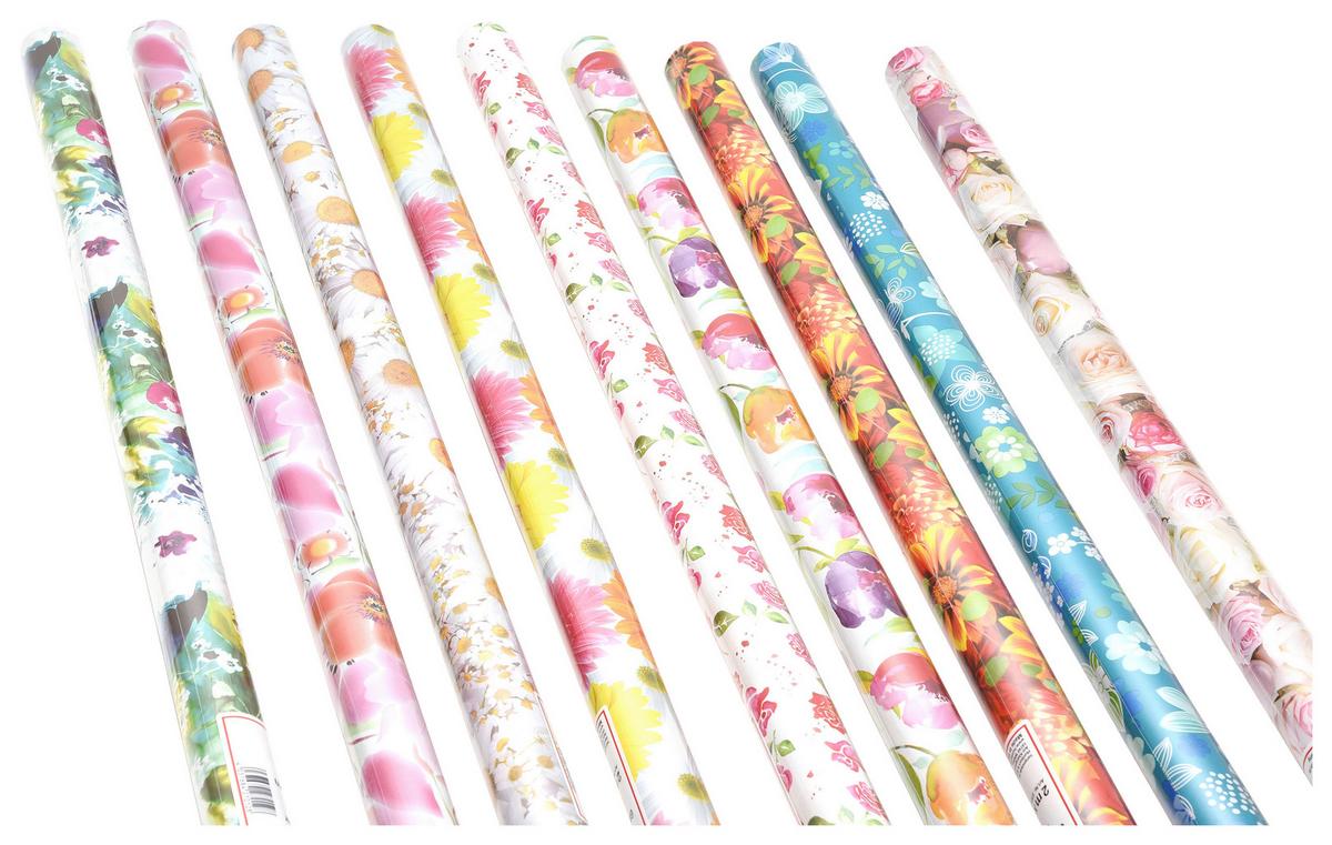 Geschenkspapier Blumen 70x200 cm - Multicolor, MODERN, Papier (70/200cm)