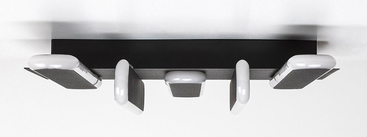 STROPNÍ LED SVÍTIDLO SINDRI - bílá/černá, Design, kov/plast (61/36cm)