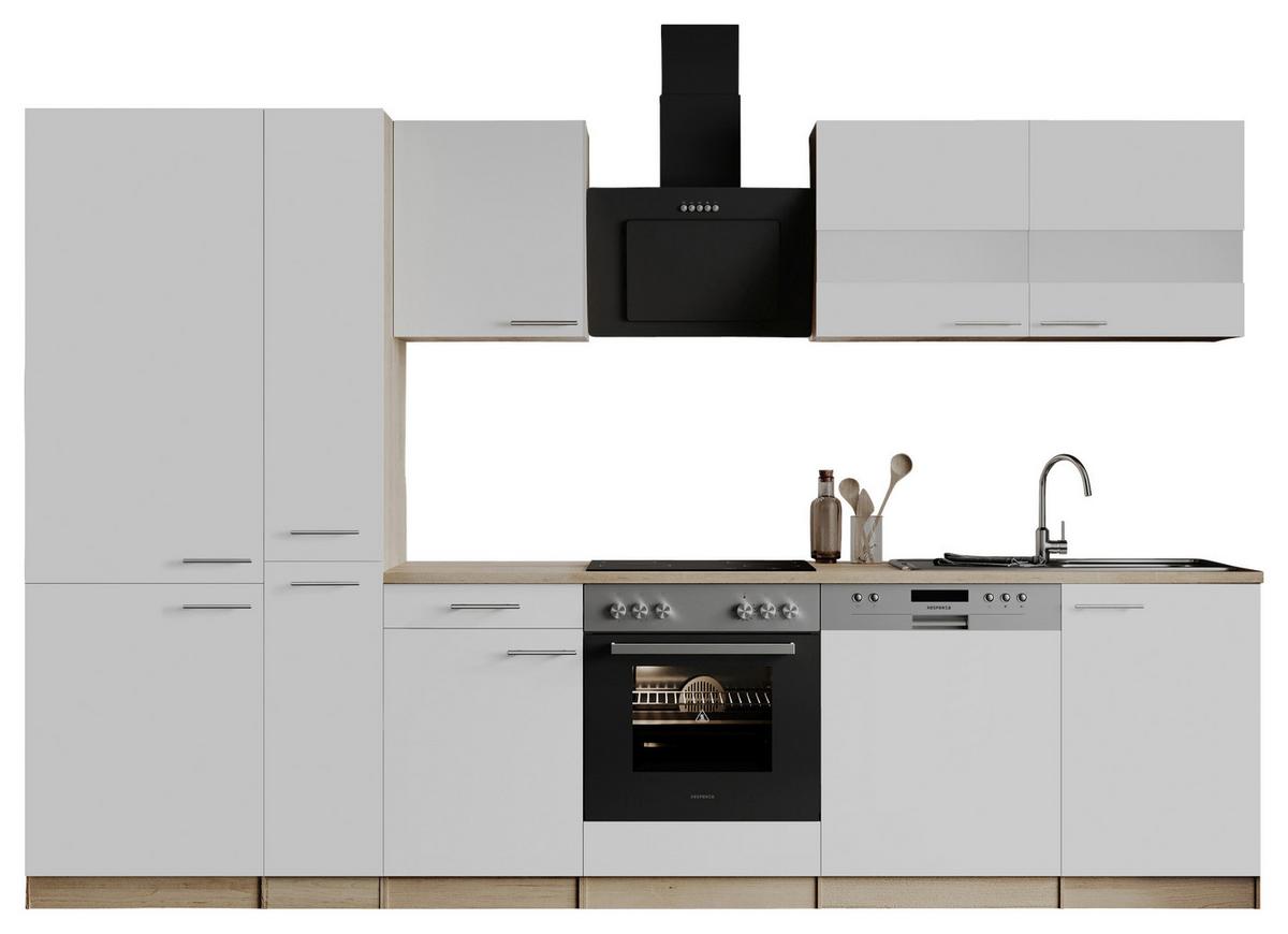 Küchenblock Merle Weiß/Eichefarben B: 310cm - Eichefarben/Weiß, Basics, Holzwerkstoff (310cm) - Respekta