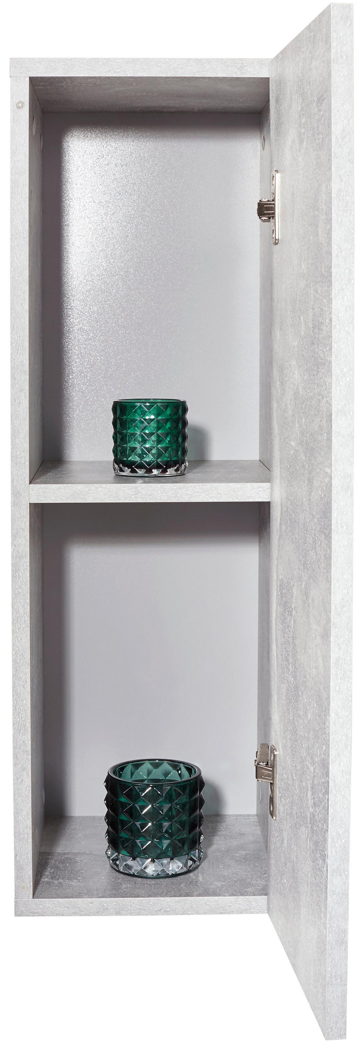 Hängeschrank Halma B: 26,5 cm Betonoptik - Grau, MODERN, Holzwerkstoff (26,5/75/28cm)