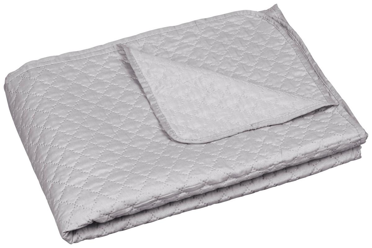 Tagesdecke Olivia - Silberfarben, KONVENTIONELL, Textil (160/220cm) - Ondega