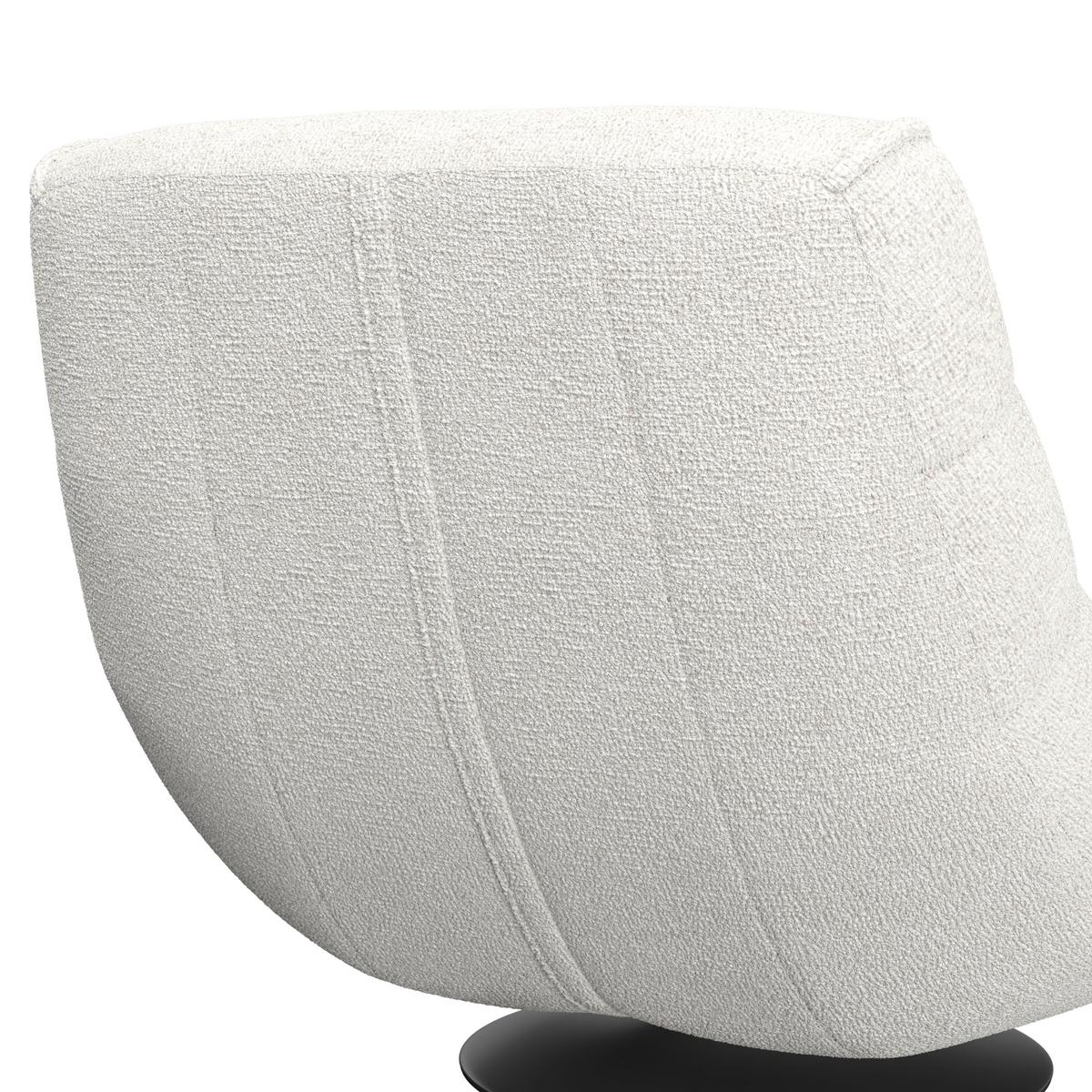 Relaxačné kreslo LORENA, svetlosivé buklé, max. 140 kg - čierna/svetlosivá, Modern, kov/textil (101/83/95cm) - Bessagi Home