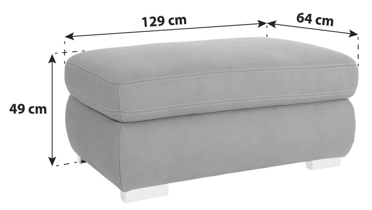 Hocker mit Stauraum Webstoff Anthrazit H: 64 cm - Beige/Anthrazit, MODERN, Textil (129/49/64cm) - Luca Bessoni