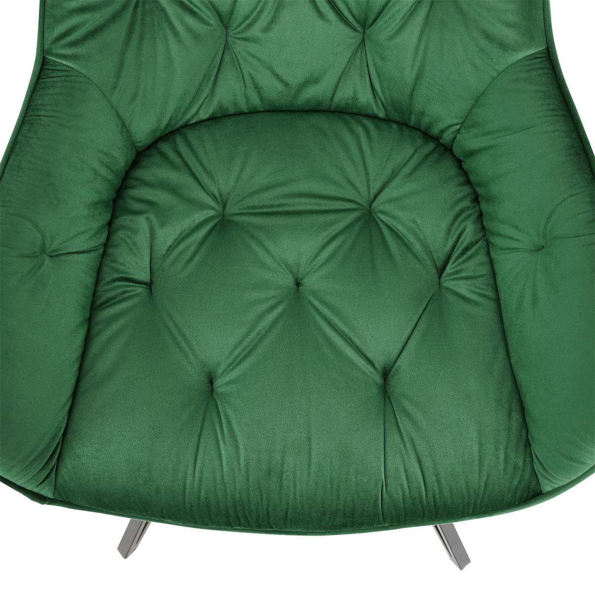 Armlehnstuhl Cardiff Schwarz/Dunkelgrün Gepolstert - Dunkelgrün/Schwarz, LIFESTYLE, Holz/Textil (61/82/62cm) - Livetastic