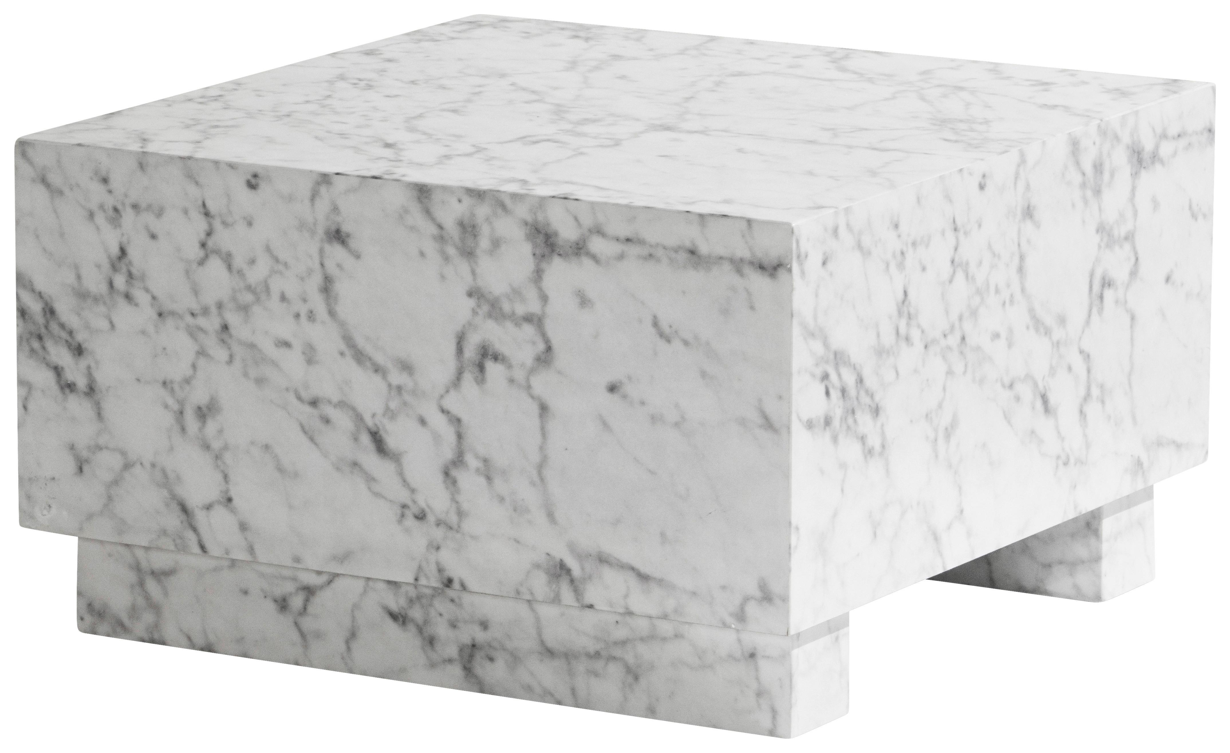 KONFERENČNÝ STOLÍK MONOBLOC - biela/biela s vysokým leskom, Lifestyle, kompozitné drevo (60/60/35cm) - Livetastic