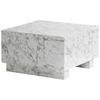 Couchtisch Monobloc - Weiß Hochglanz/Weiß, LIFESTYLE, Holzwerkstoff (60/60/35cm) - Livetastic