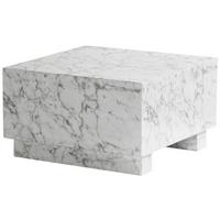 Couchtisch Monobloc - Weiß Hochglanz/Weiß, LIFESTYLE, Holzwerkstoff (60/60/35cm) - Livetastic