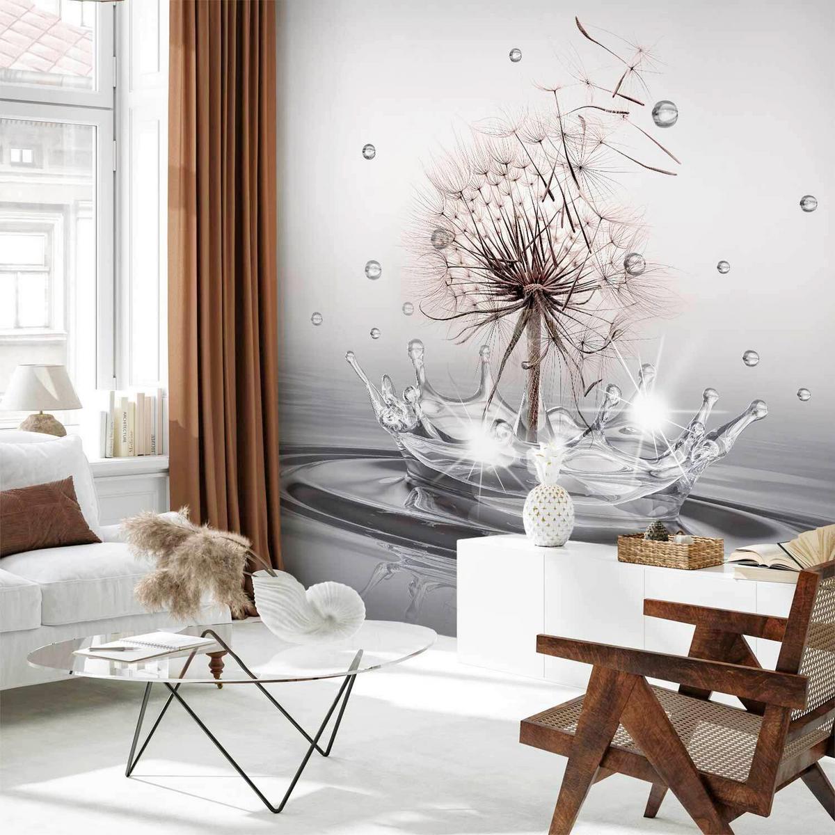 Fototapete Grau, Beige, B/H: 400x280cm - Beige/Grau, LIFESTYLE, Textil (400/280cm) - artgeist