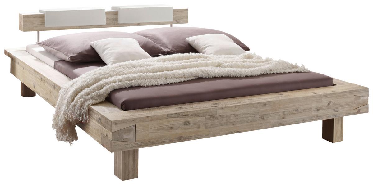 Kopfteilpolster Nakio, Weiß B: 55 cm - Weiß, Design, Textil (55/14/19cm) - Hasena