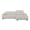 Ecksofa Fargo S Beige, B: 285 Cm - Sandfarben/Beige, Trend, Textil (285/168cm)