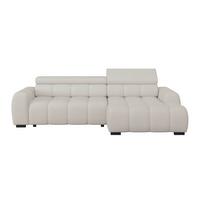 Ecksofa Fargo S Beige, B: 285 Cm - Sandfarben/Beige, Trend, Textil (285/168cm)
