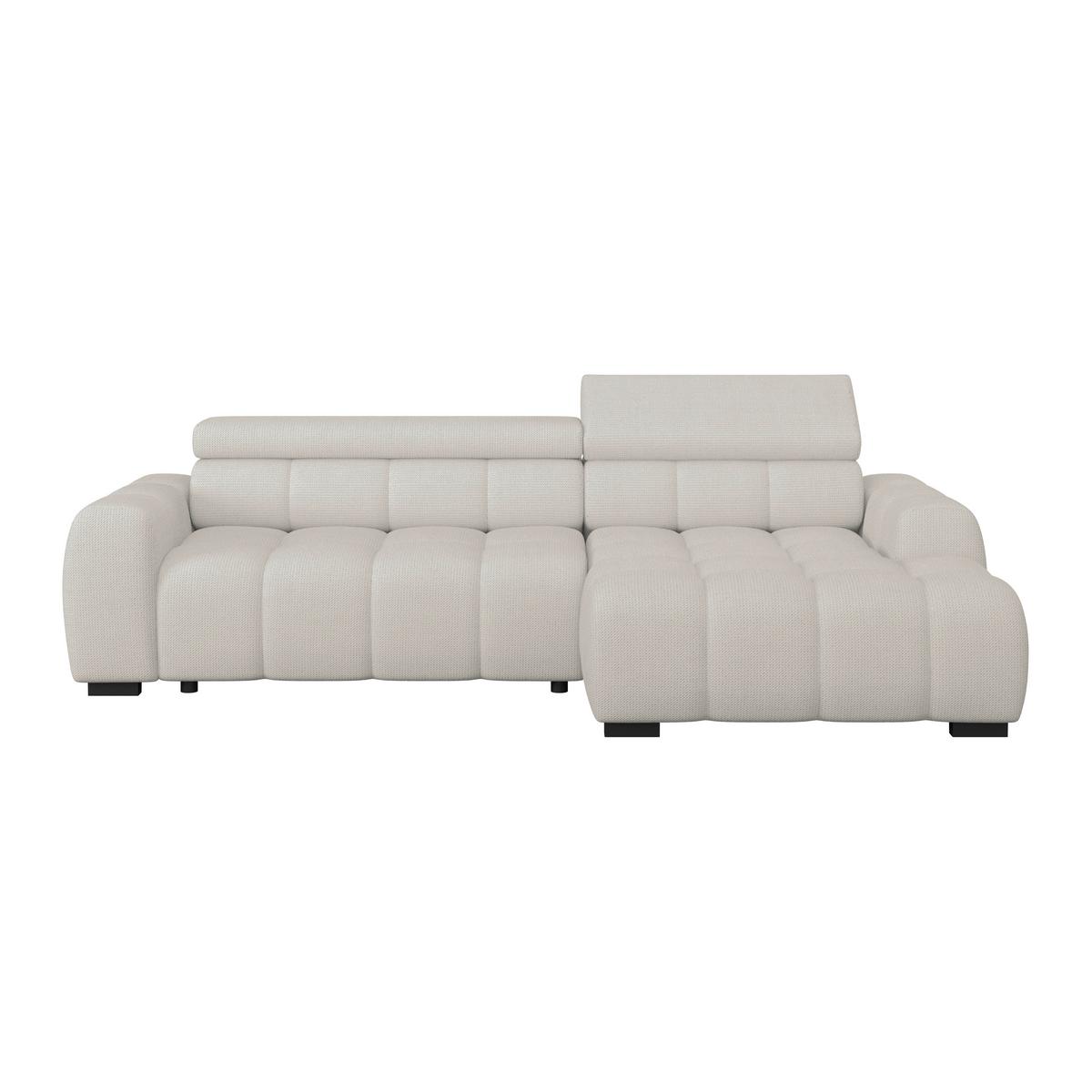 Ecksofa Fargo S Beige, B: 285 Cm - Sandfarben/Beige, Trend, Textil (285/168cm)