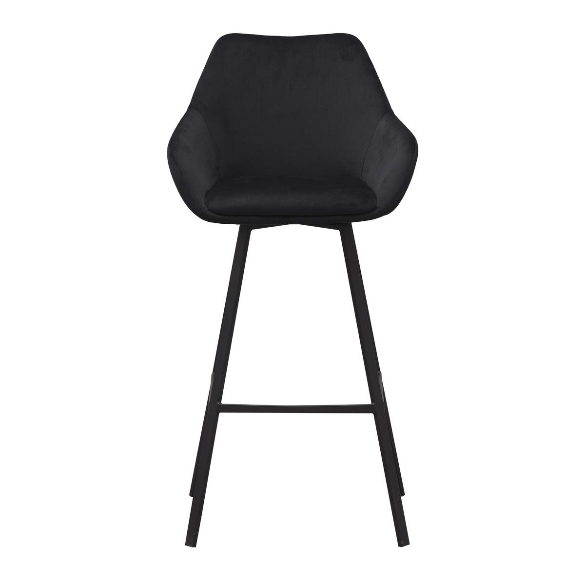 SADA BAROVÝCH ŽIDLÍ CASPER - černá, Moderní, kov/textil (55cm) - MID.YOU