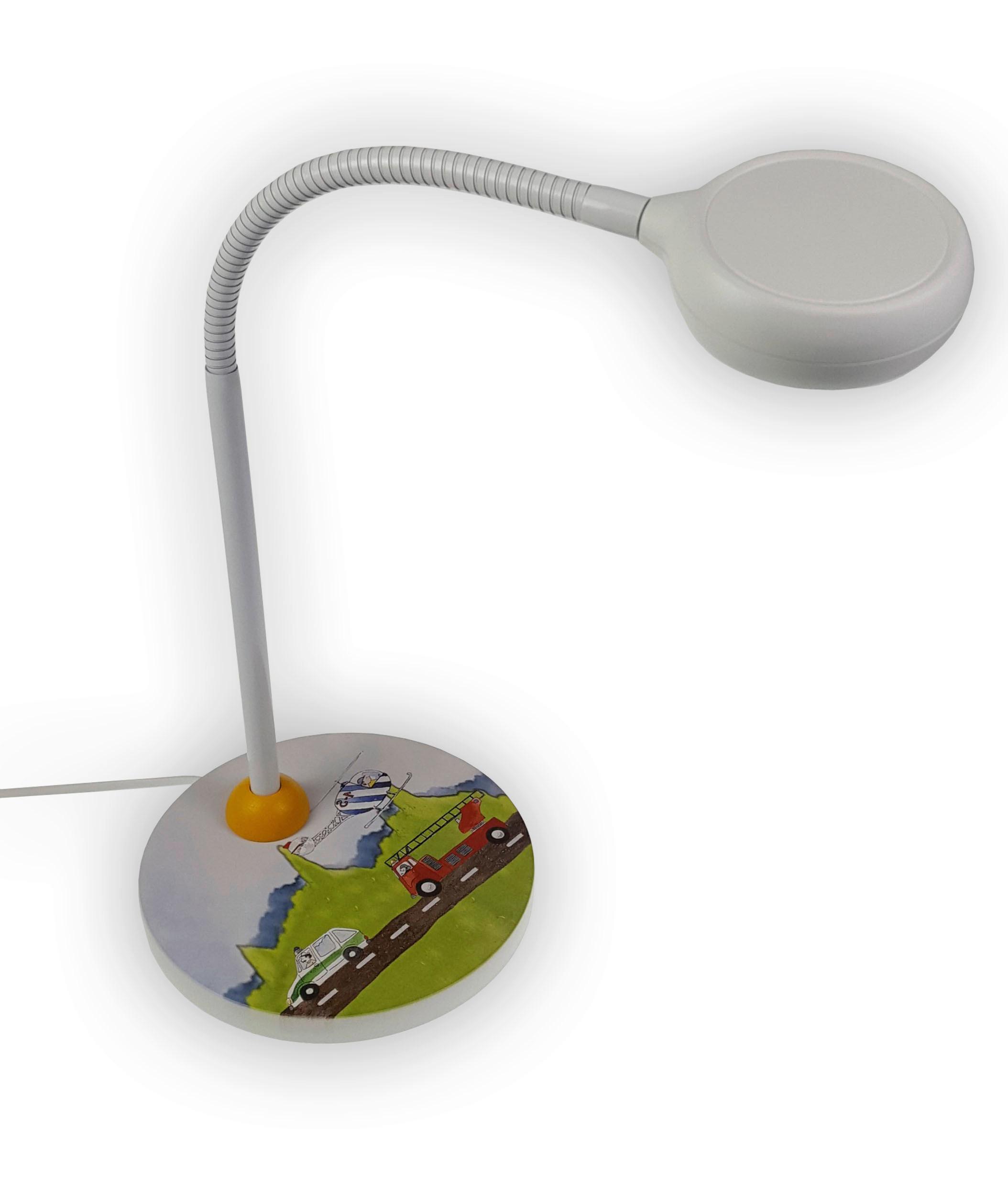 LED-Tischlampe Autos Grün/ Blau/Weiß für Kinder