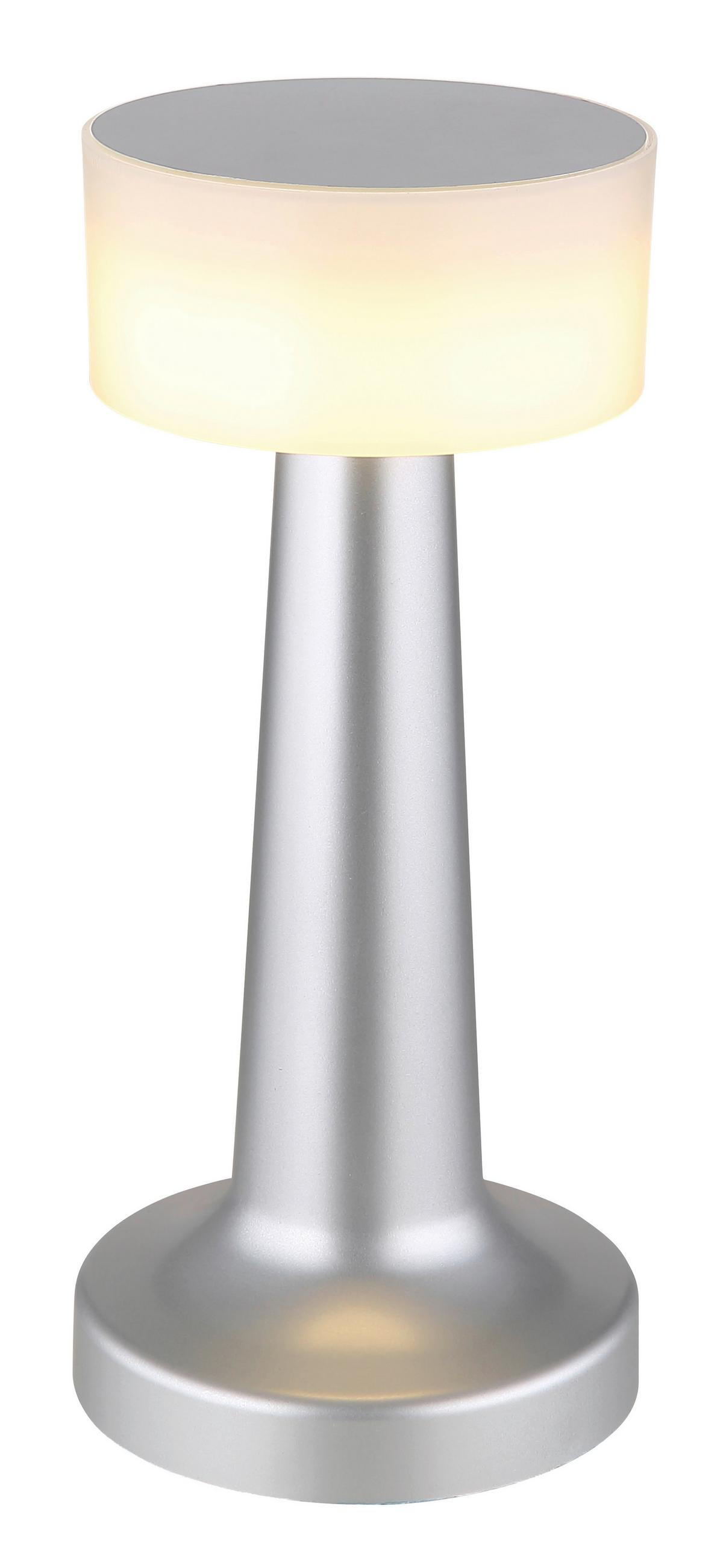 Akku-Tischleuchte 58447N - Weiß/Nickelfarben, Basics, Kunststoff (9,5/21,5cm) - Globo