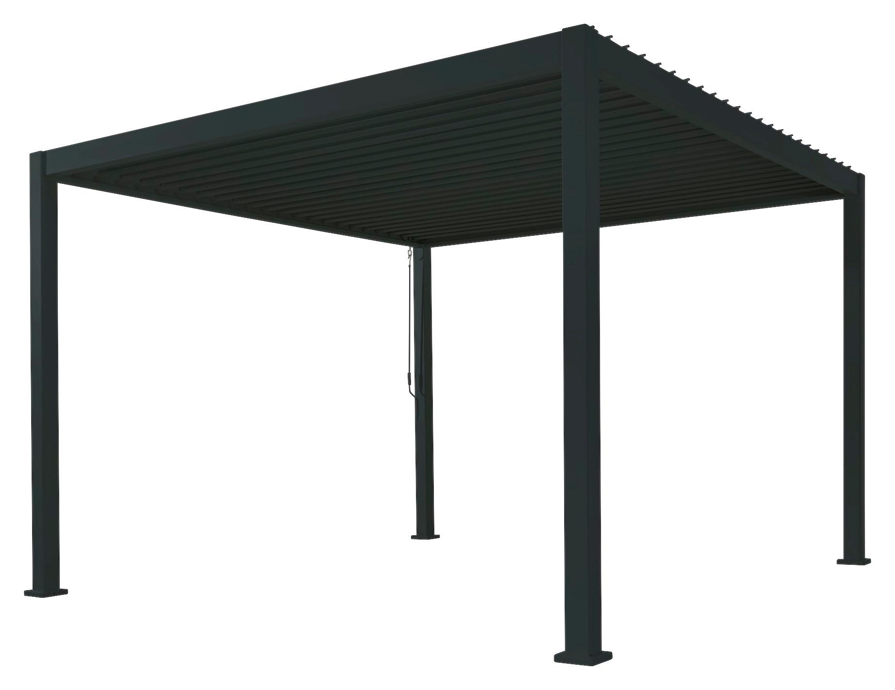 Pergola Deluxe 300x300cm Anthrazit - Anthrazit, MODERN, Metall (300/250/300cm) - Gardenson