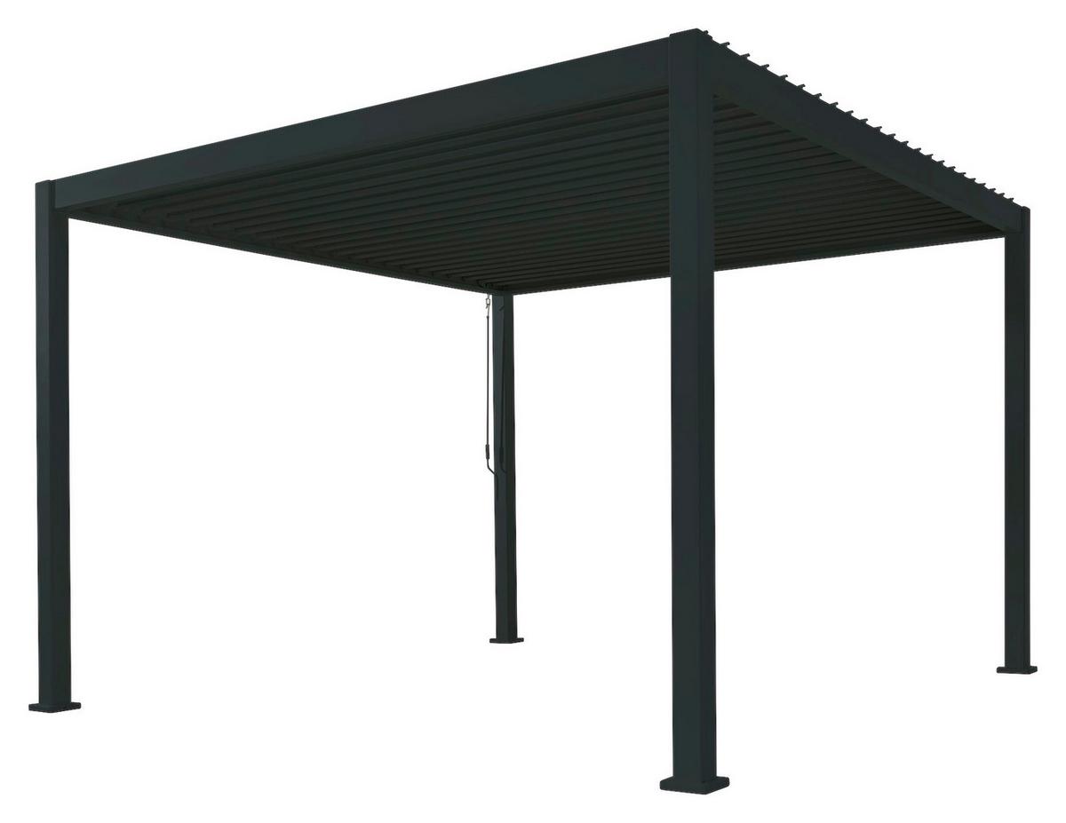 Pergola Deluxe 300x300cm Anthrazit - Anthrazit, MODERN, Metall (300/250/300cm) - Gardenson