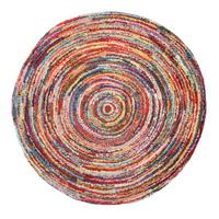 Webteppich Multicolor Sixteen Frisée Rund Ø 160 Cm - Multicolor, Trend, Textil (160cm) - Novel