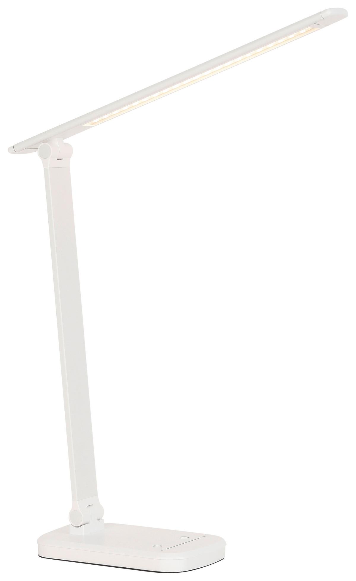 Stolní LED svítidlo TOMI - bílá, Moderní, kov/plast (38,5/10,2/35,9cm) - Mömax