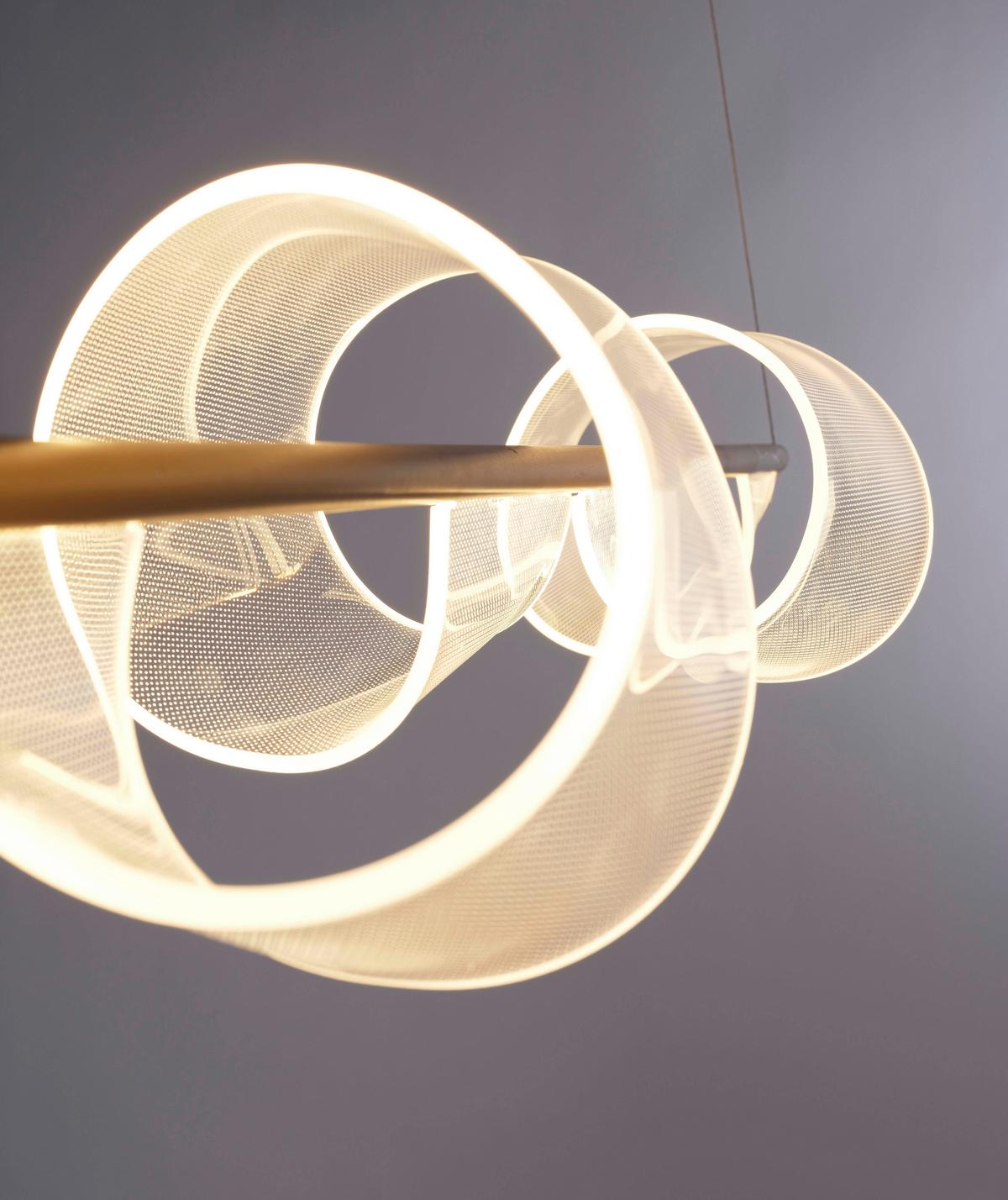 Led-pendelleuchte 67304go Lux & Belle - Messingfarben, Design (100/24/121cm)