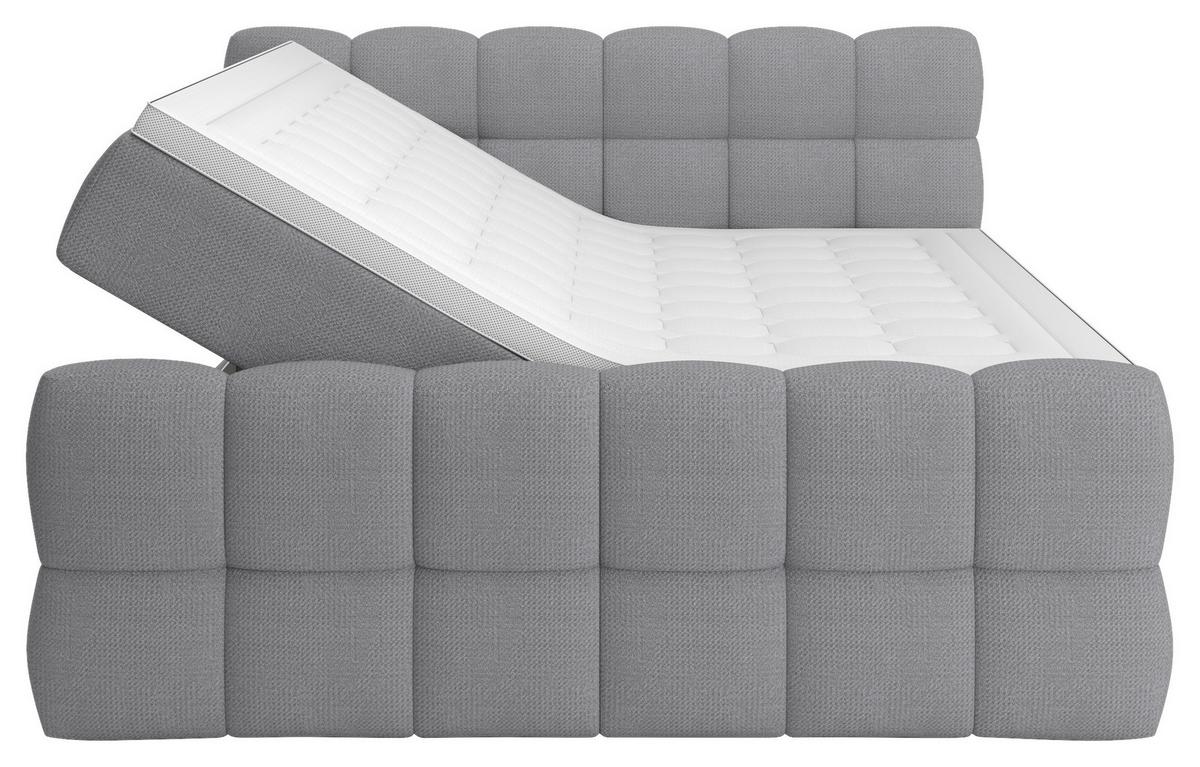 BOXSPRINGBETT inkl. Bettkasten 180x200 - Schwarz/Grau, Trend, Holz/Holzwerkstoff (180/200cm) - Sembella