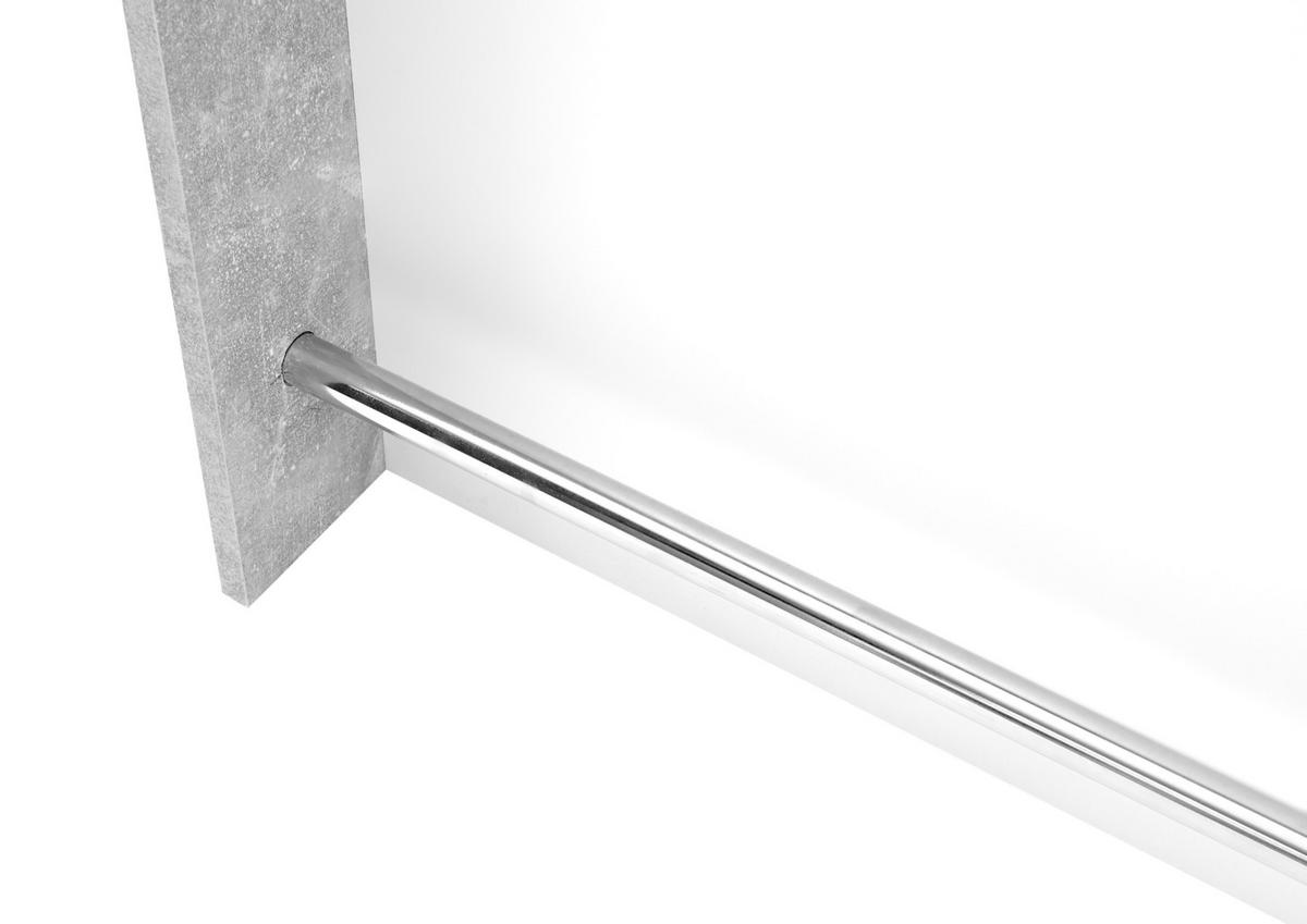 Bartisch Planter 110x48x100 Cm Hellgrau/weiß Mit Stauraum - Chromfarben/Hellgrau, MODERN, Holzwerkstoff/Metall (110/48/100cm) - MID.YOU