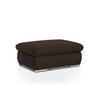 Polsterhocker Isona Braun Chenille - Chromfarben/Braun, Design, Textil (101/45/74cm) - Livetastic