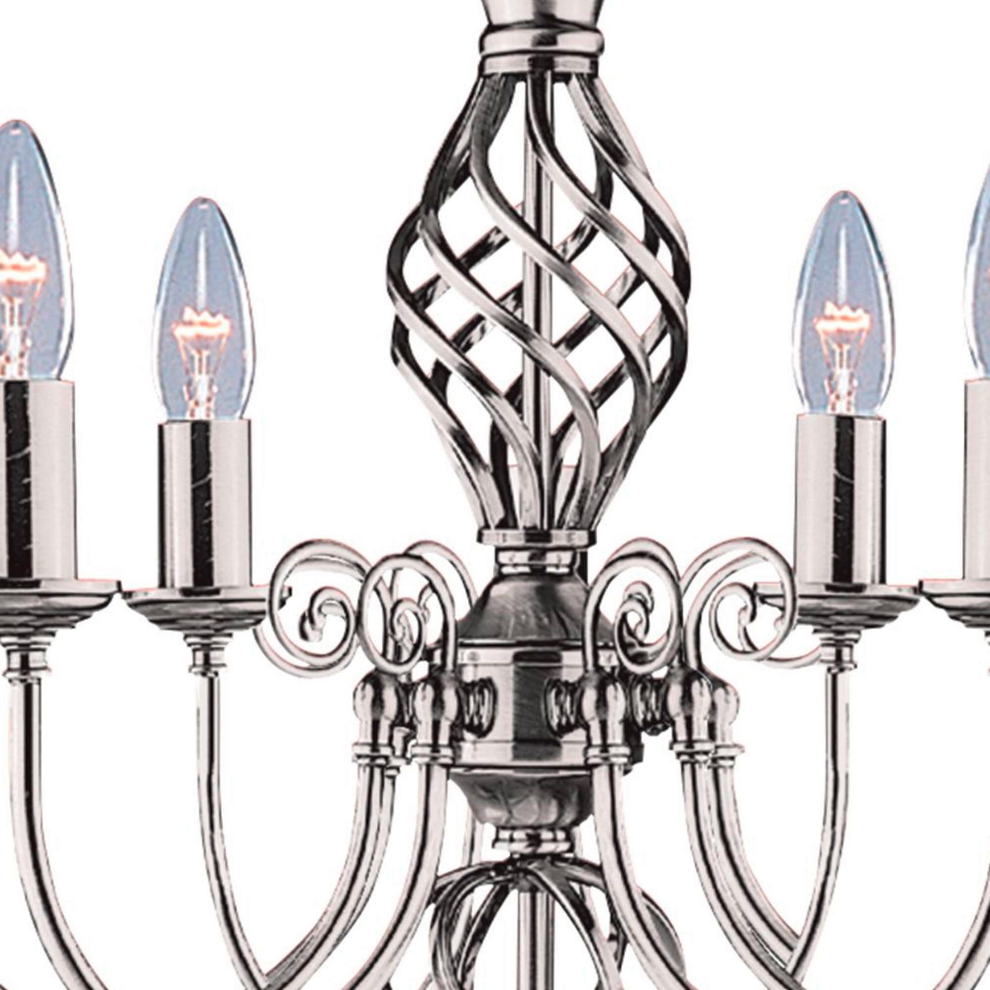 Hängeleuchte 4489-8 - Silberfarben, Design, Metall (62/62/44cm)
