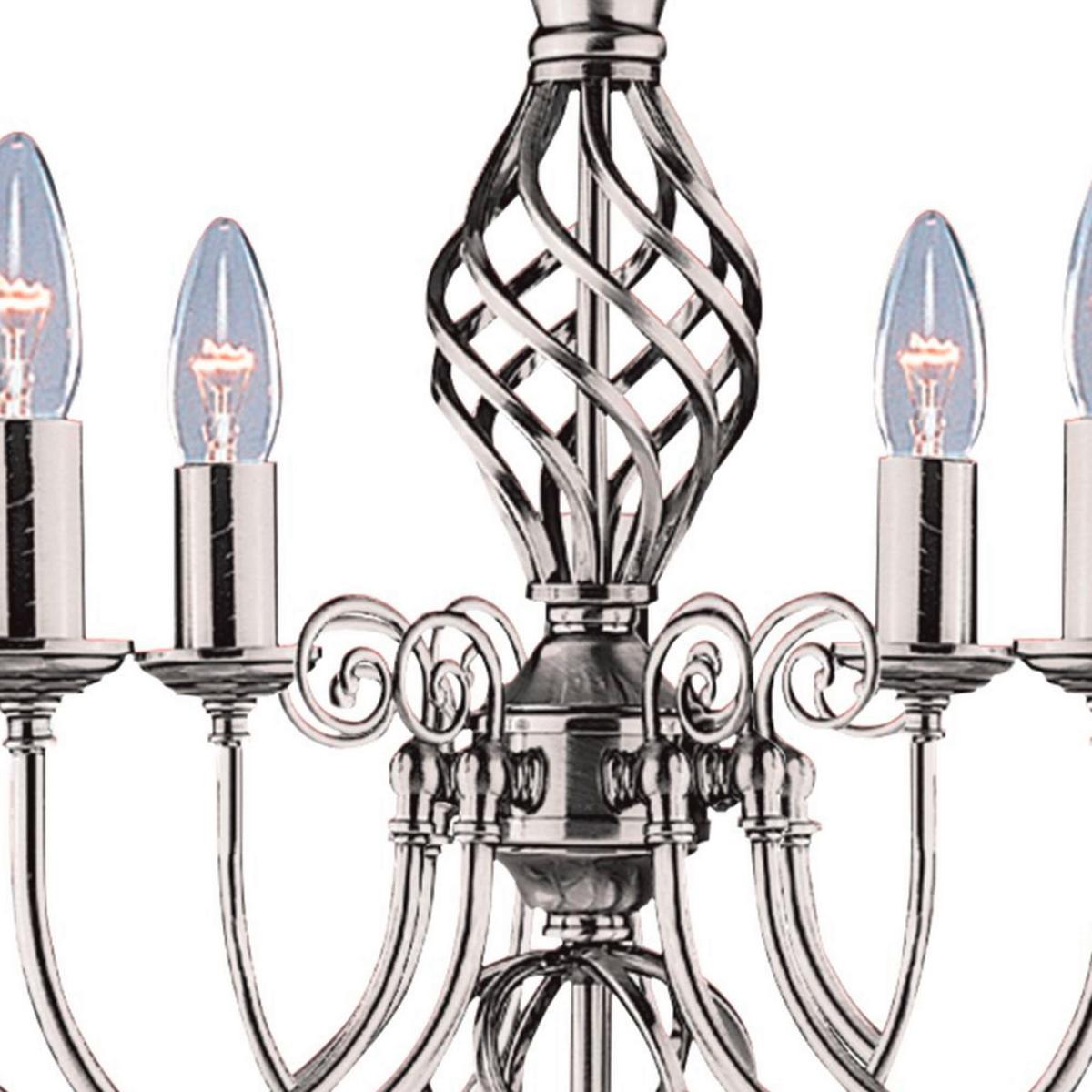 Hängeleuchte 4489-8 - Silberfarben, Design, Metall (62/62/44cm)