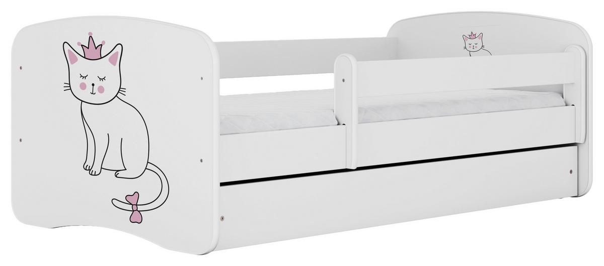 Kinder-/Juniorbett Babydreams inkl. Matratze 80x160 - Birkefarben/Weiß, MODERN, Holz/Holzwerkstoff (80/160cm) - MID.YOU