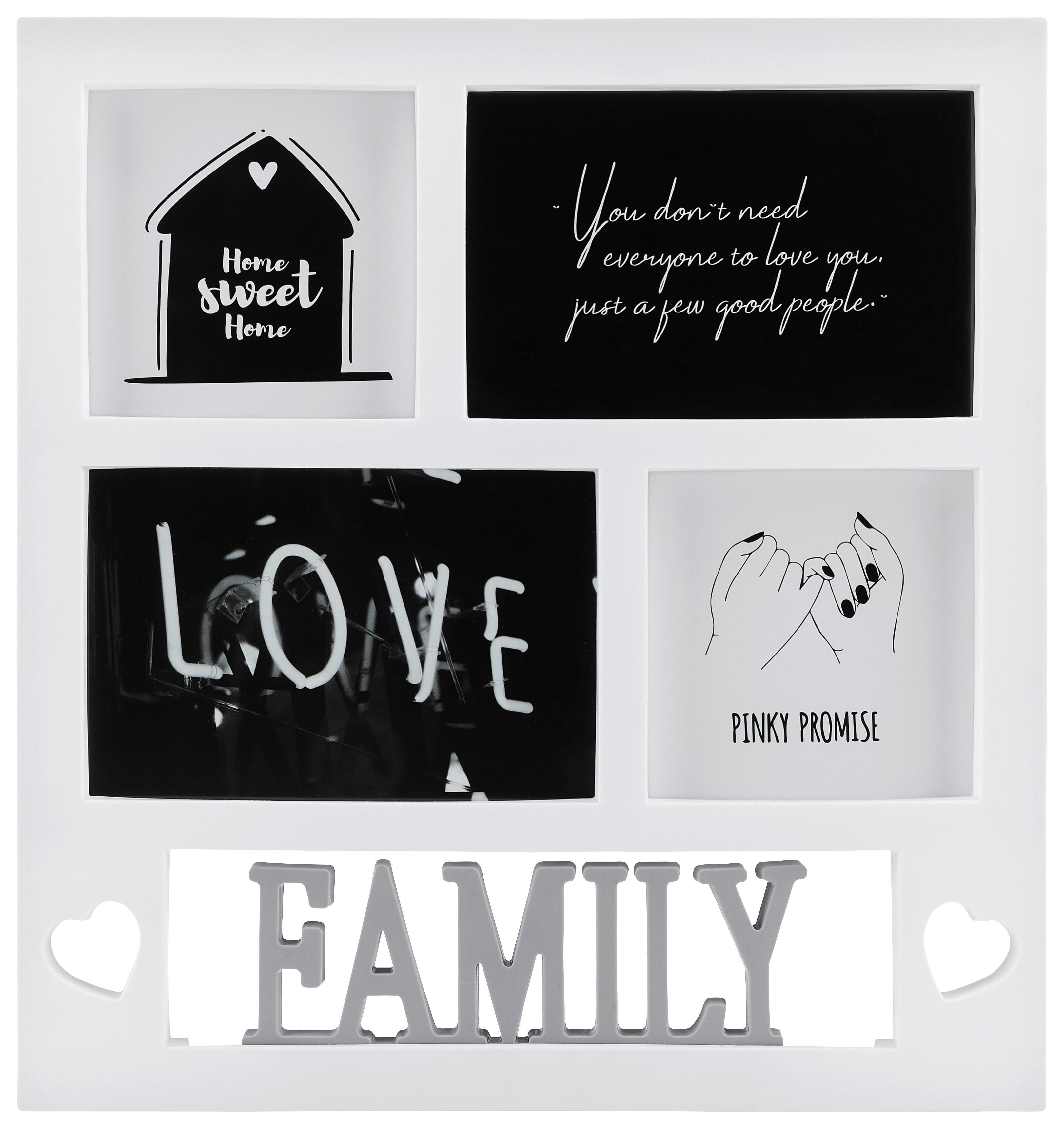 rám na obrazy Becca - biela, Romantik / Landhaus, plast/sklo (28,5/30/1,5cm) - Based