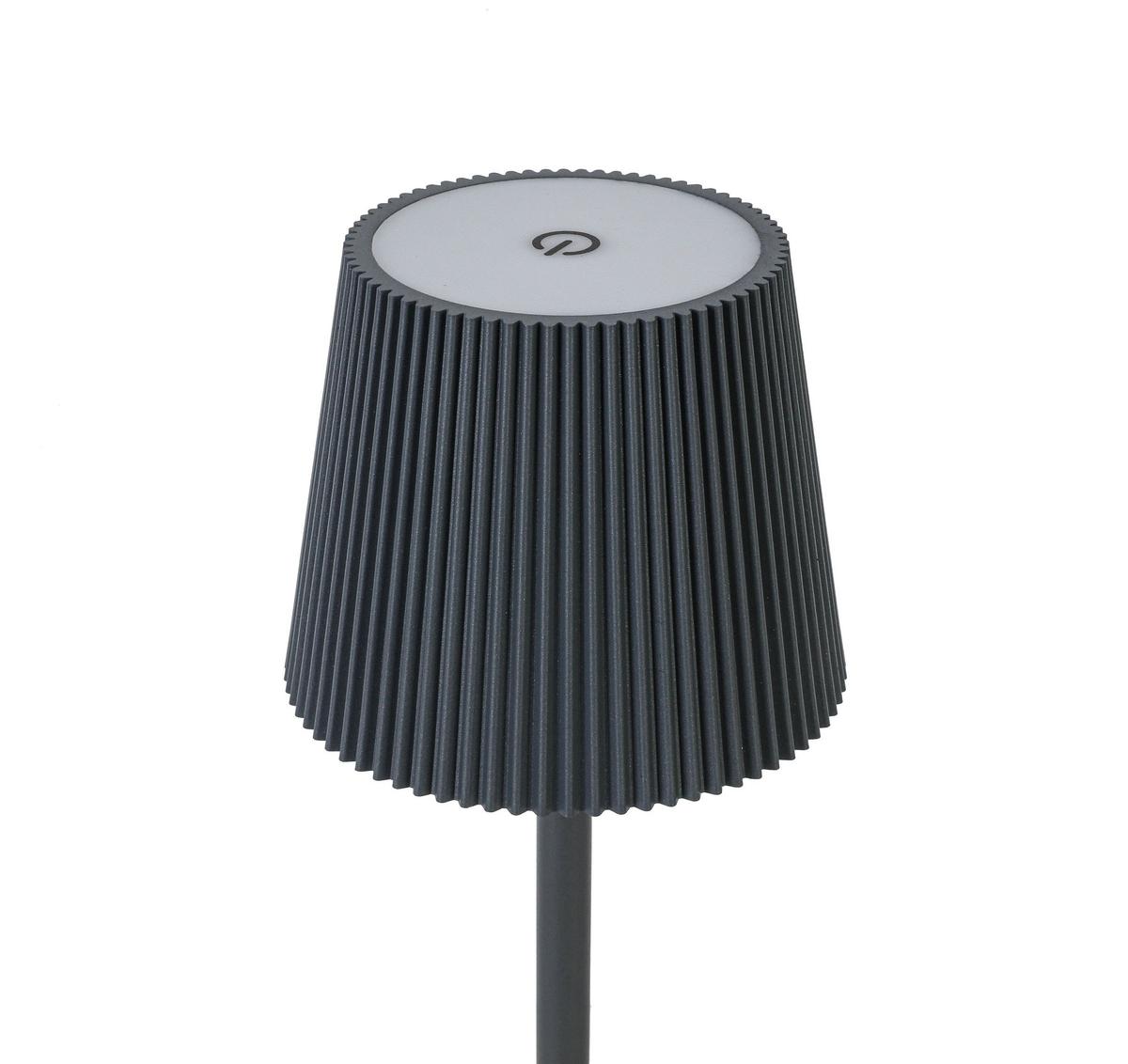 NABÍJATEĽNÁ STOLNÁ LAMPA MAXI - antracitová, Modern, kov/plast (11/22- 36cm) - Mömax