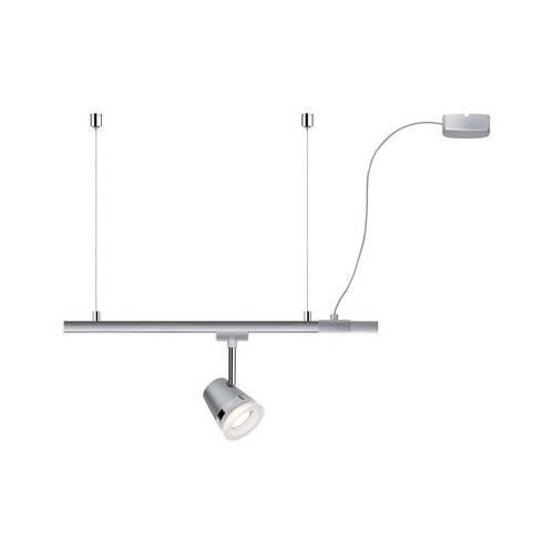 Schienensystem Urail Einspeisung 95416, Chromfarben - Chromfarben, Basics, Kunststoff/Metall (70cm) - Paulmann