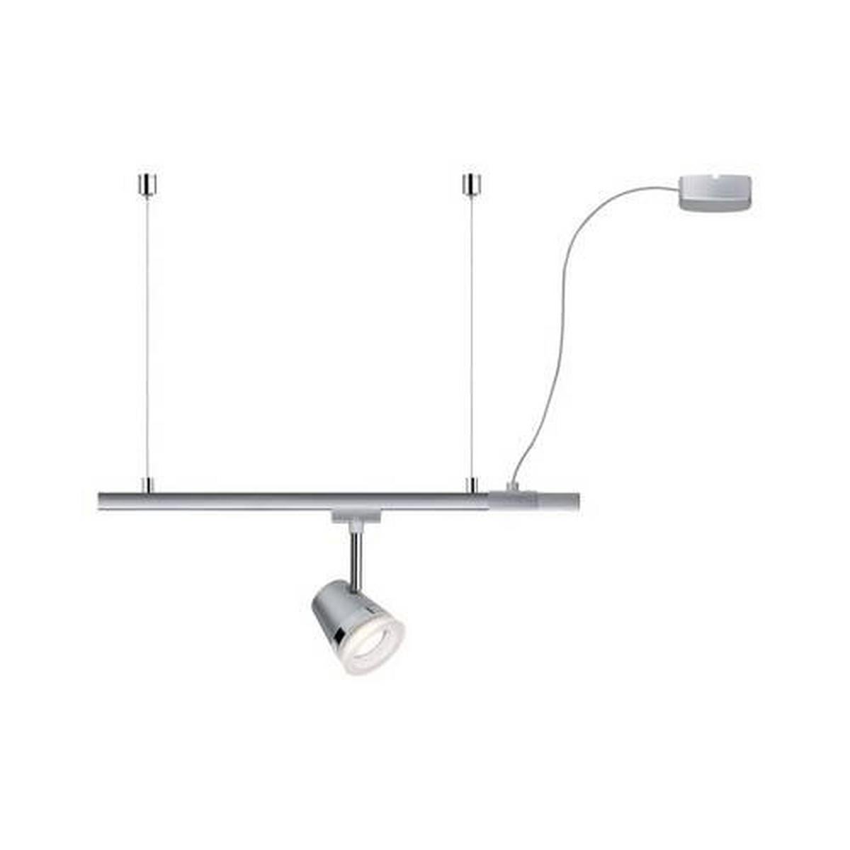 Schienensystem Urail Einspeisung 95416, Chromfarben - Chromfarben, Basics, Kunststoff/Metall (70cm) - Paulmann