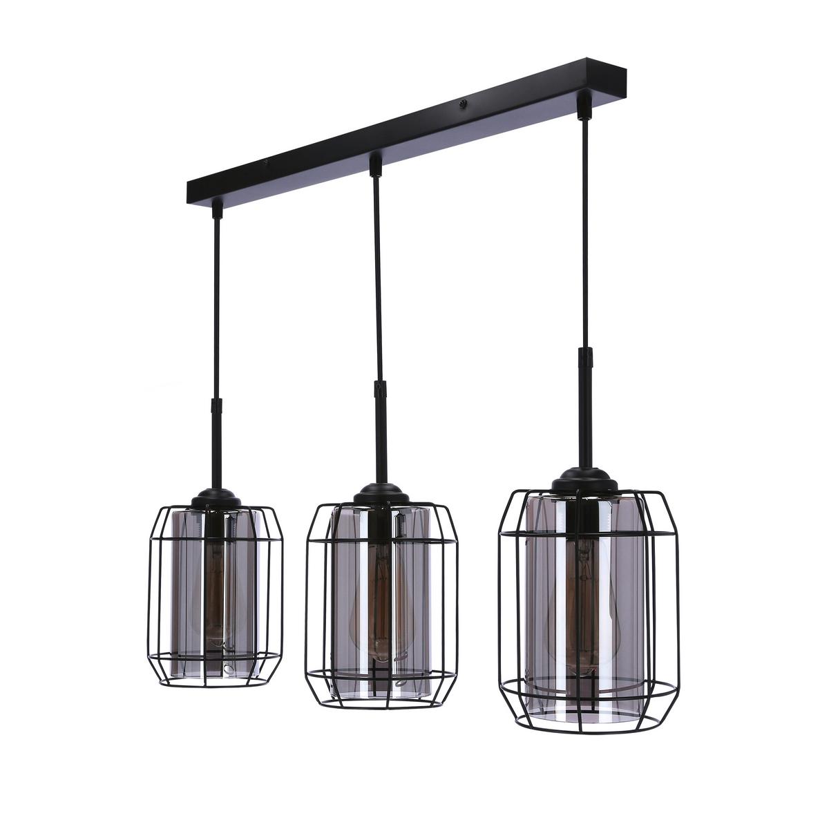 Pendelleuchte 33-084535 Jonera - Schwarz, Design, Metall (67/15/110cm)