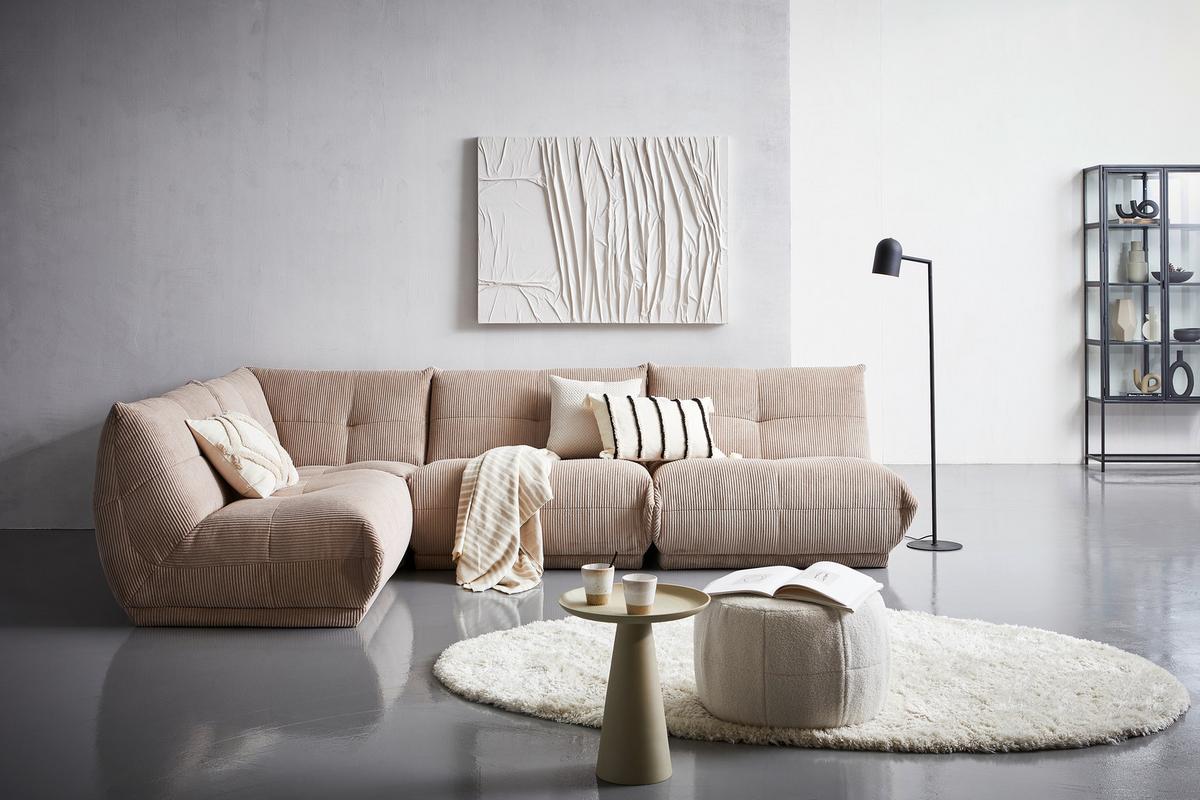 Modul Sofa Giselle Ecke B: 105 Cm Cord Taupe - Taupe, Trend, Textil (105/80/105cm) - Livetastic