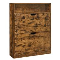 VYKLÁPĚCÍ BOTNÍK RUSTIC HNĚDÁ - hnědá, Moderní, kompozitní dřevo (80/102/24cm) - MID.YOU