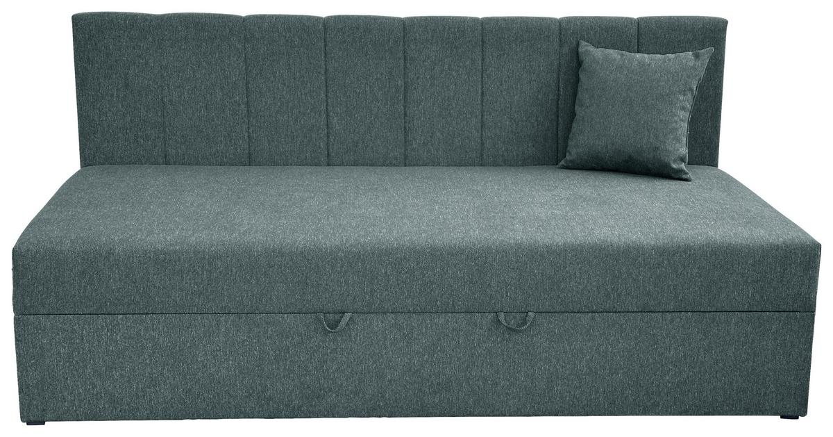 Boxbett mit Bettkasten 90x200 Moritz - Blau/Schwarz, Basics, Holzwerkstoff/Textil (90/200cm) - P & B