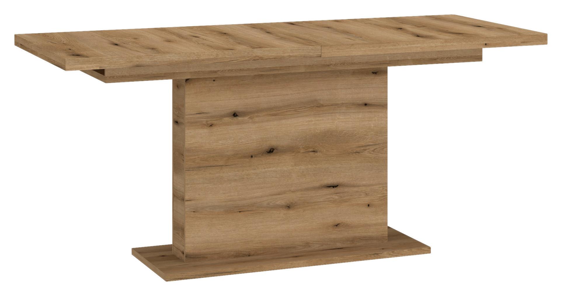 Jídelní stůl MANILLA 160-200x90cm - barvy dubu, Konvenční, kompozitní dřevo (160-200/76,2/90cm)