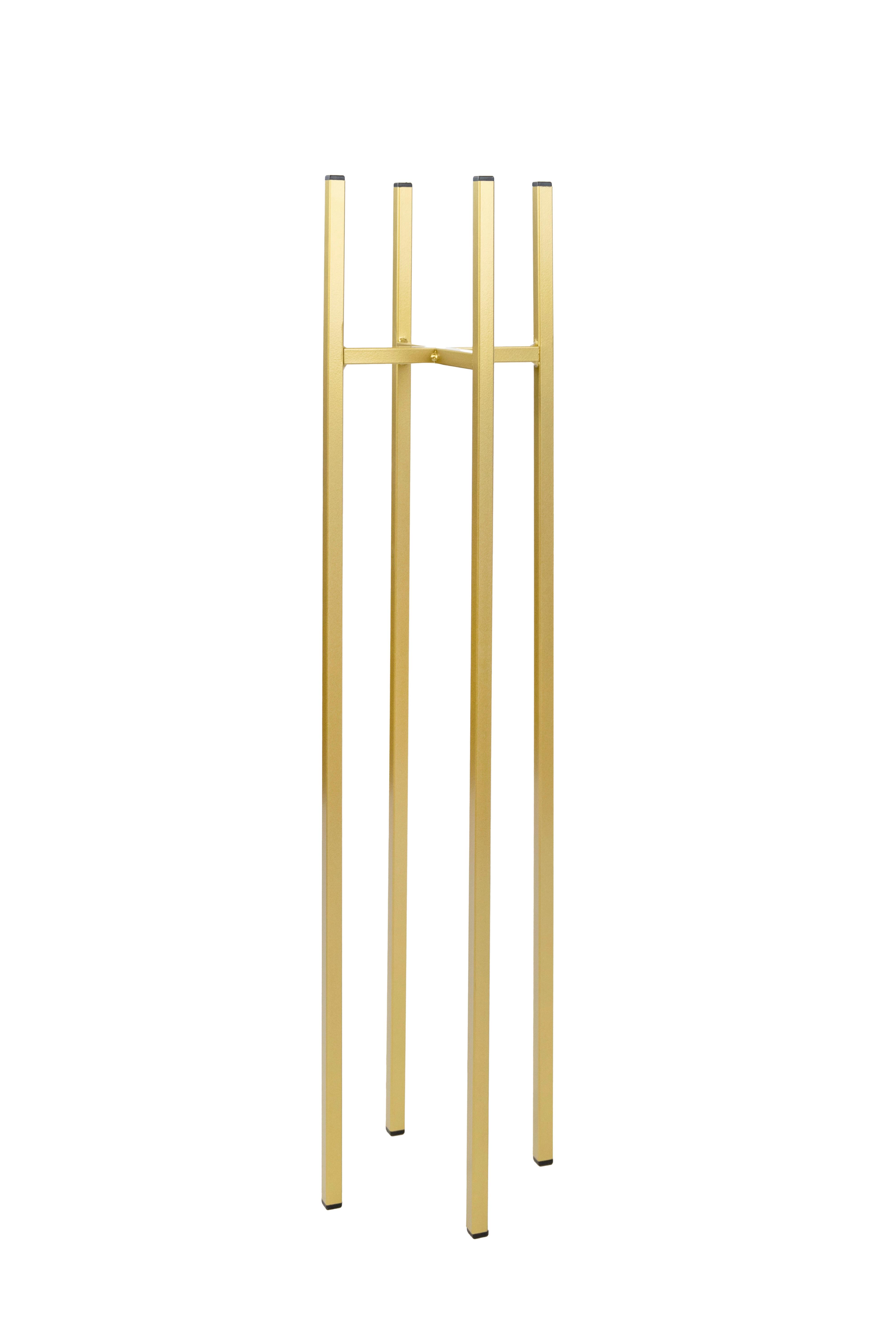 Blumenständer Aluminium Gold- Farben Bxhxt: 22x75x22 Cm - Goldfarben, Basics, Metall (22/75/22cm)