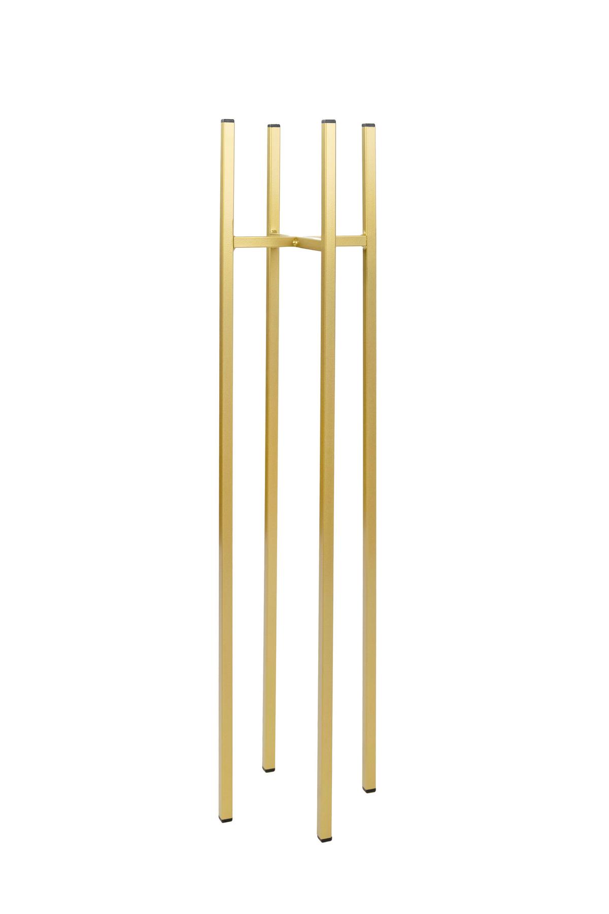 Blumenständer Aluminium Gold- Farben Bxhxt: 22x75x22 Cm - Goldfarben, Basics, Metall (22/75/22cm)