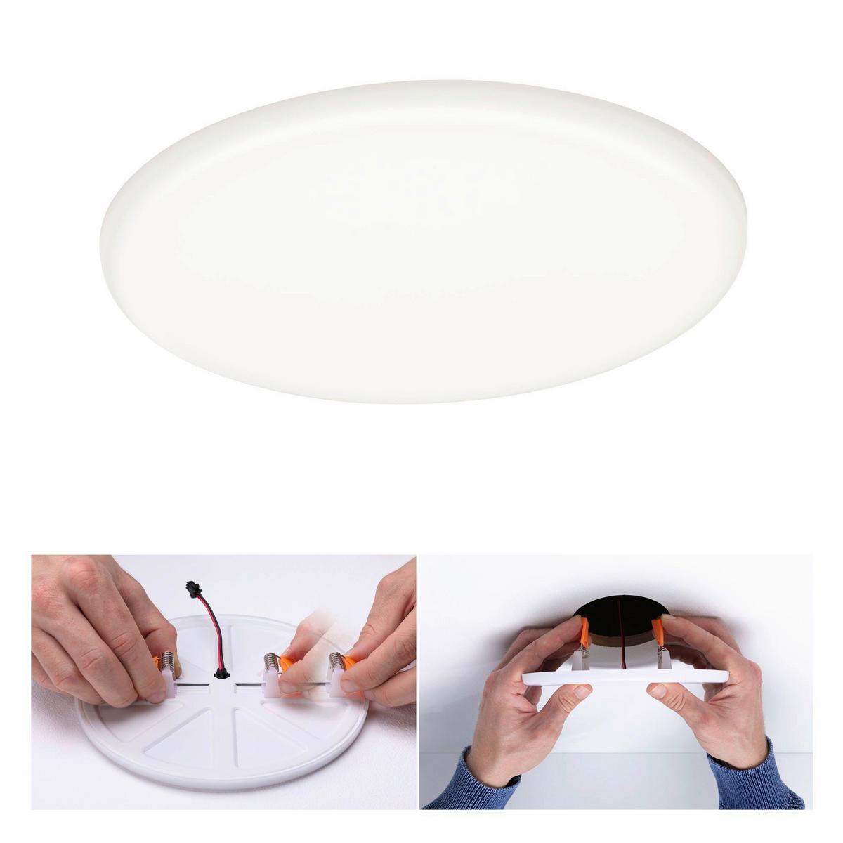 Led-paneel Veluna Varifit Ø 18,5 Cm Rund - Weiß, LIFESTYLE, Kunststoff (18,5cm) - Paulmann