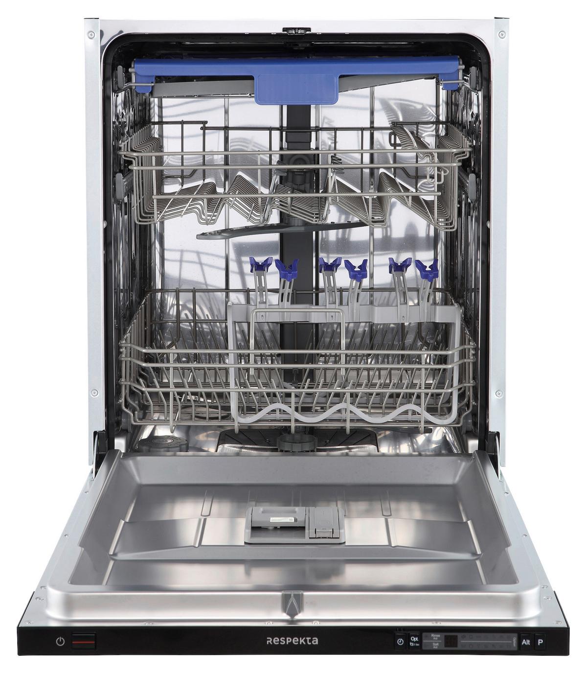 Geschirrspüler Silberfarben B: 59,4 cm - Silberfarben, Basics, Kunststoff/Metall (59,8/81,5/55cm) - Respekta