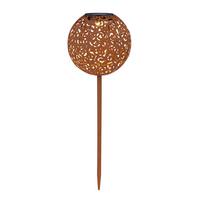 Solarleuchte Schwarz/Rost Solar 1xled Warmweiß H: 54 cm - Rostfarben/Schwarz, Basics, Metall (18,5/54cm) - Globo