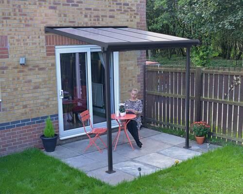 Terrassenüberdachung Palram Sierra 230x230 cm Grau - Grau, Basics, Metall (230/257/230cm)