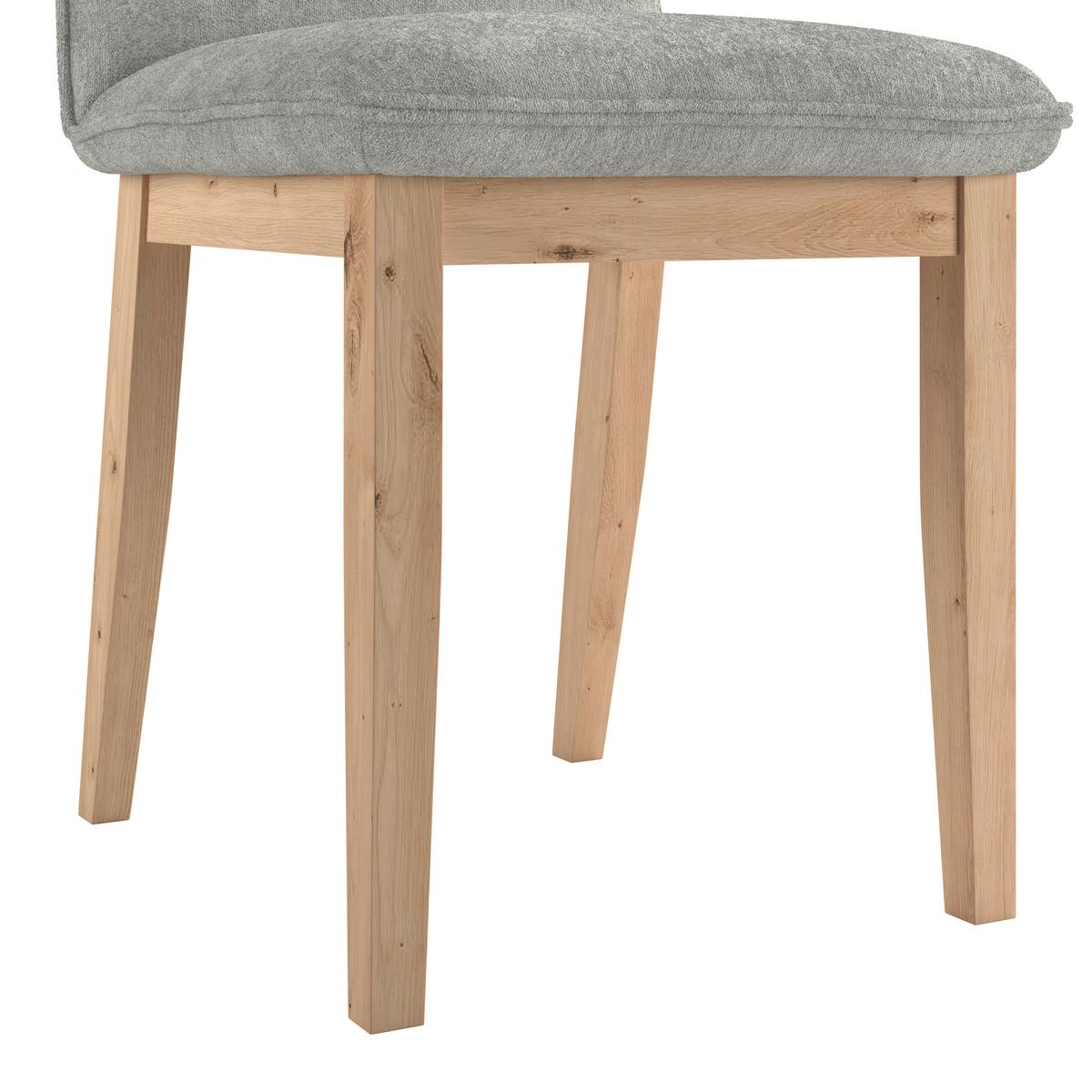 Stuhl Beluna Ii Webstoff Hellgrau, B: 47cm - Eichefarben/Hellgrau, KONVENTIONELL, Holz/Textil (47/91/44cm) - James Wood
