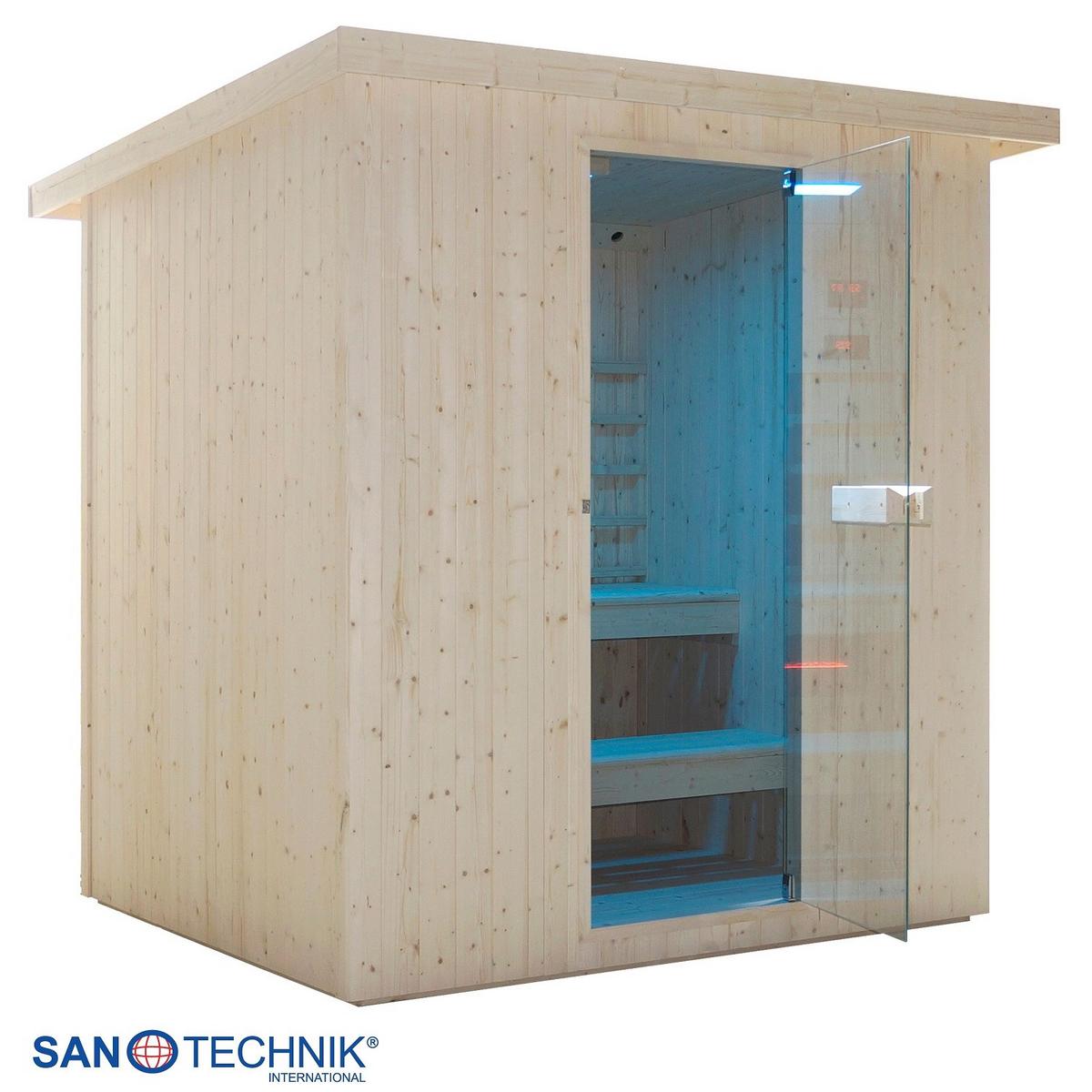 INFRAROTKABINE Lahti Holzfarben B: 181,5 cm - Fichtefarben, KONVENTIONELL, Holz (198/181,5/202,2cm) - Sanotechnik